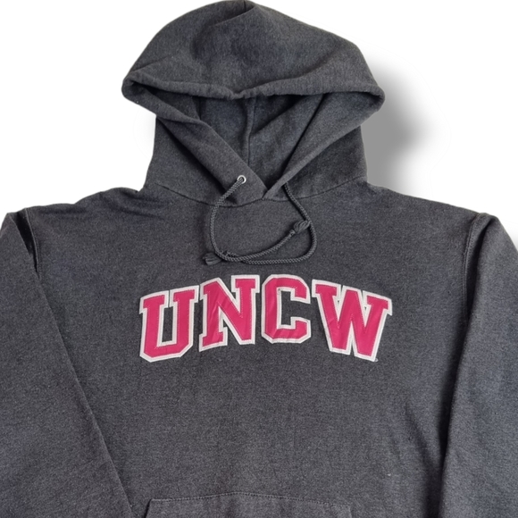Champion UNCW Hoodie Dark Grey USA Hooded University Sweatshirt Mens Size Medium - Picture 2 of 9